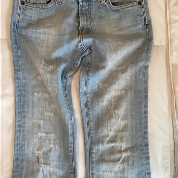 Red Engine denim Capris - Picture 3 of 5